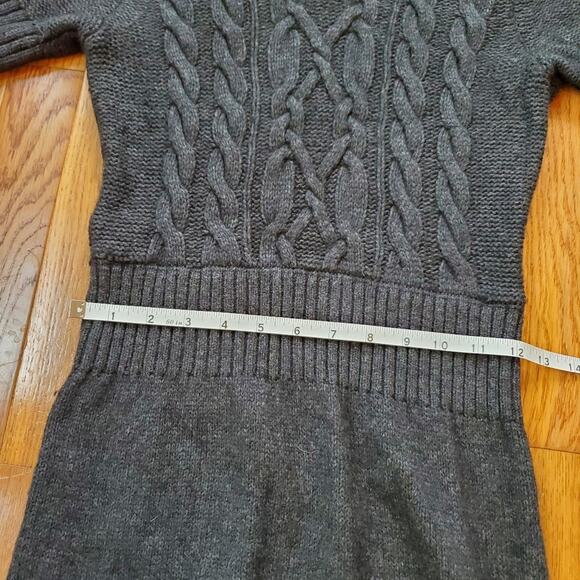 Ann Taylor Loft Womens Wool Blend Cable Knit Cowl Neck Short Sweater Dress Sz XS - Picture 11 of 11